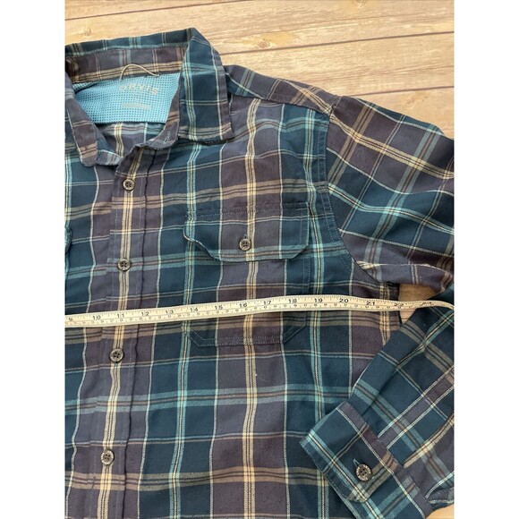 Orvis Large Classics Collection Blue Green Plaid Long Sleeve Button Up Shirt - Picture 4 of 6